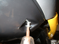 Peugeot Speedfight2 Tuning BCD Heck Durchgang über Hintterrad Anbau Anleitung Bild