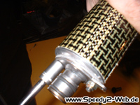 Auspuff ESD entdrosseln Yasuni Z R Peugeot Speedfight 2