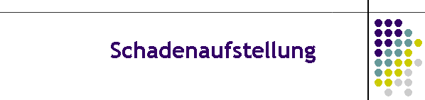 Schadenaufstellung